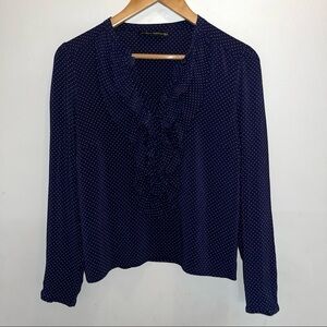 Zara Ruffle Polka Dot Blouse Women’s Size Small